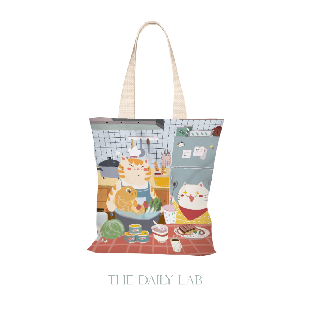 Cooking Cat Canvas Bag (Pre-Order)