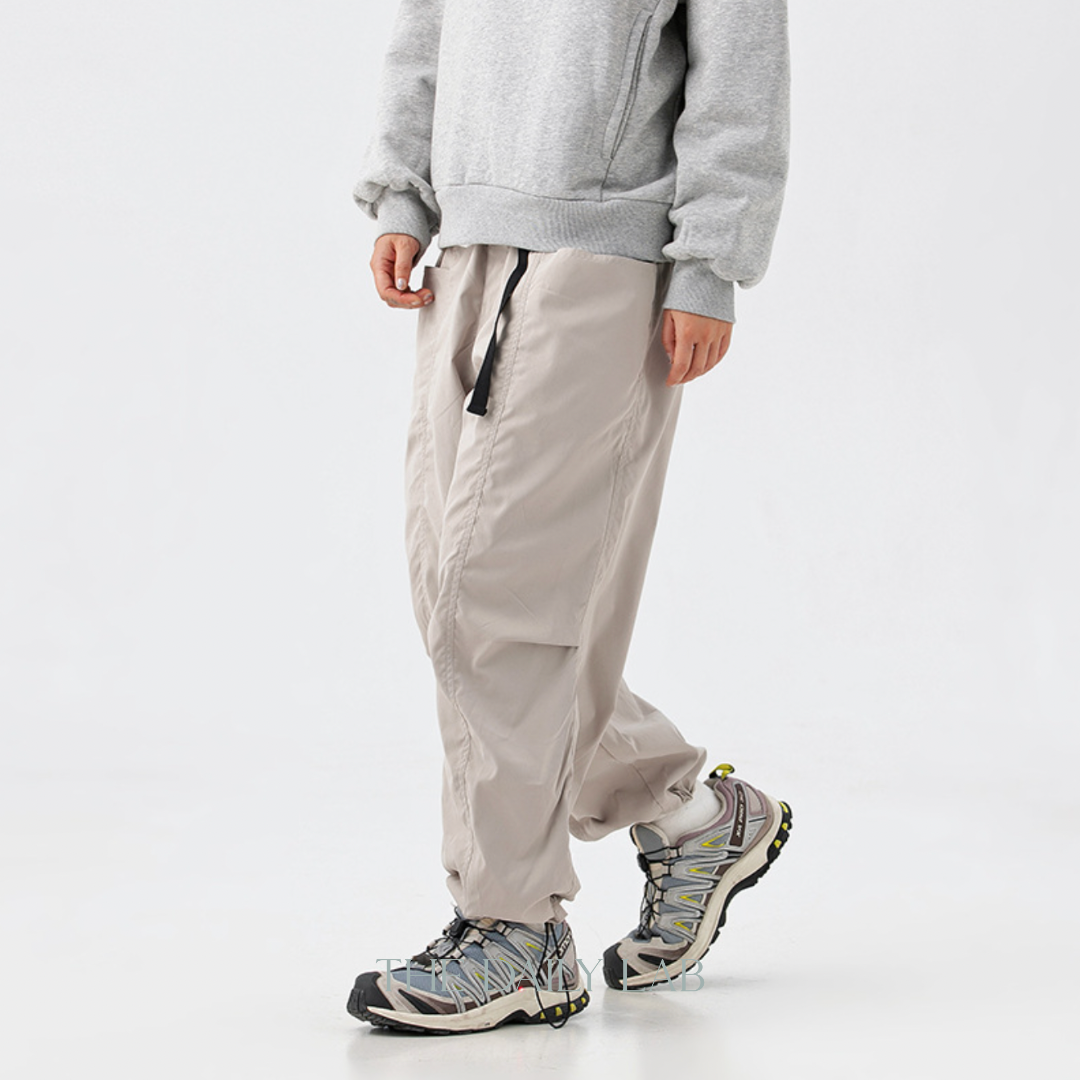 Cargo Loose Long Pants in Beige