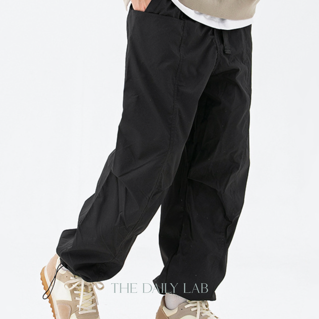 Cargo Loose Long Pants in Black