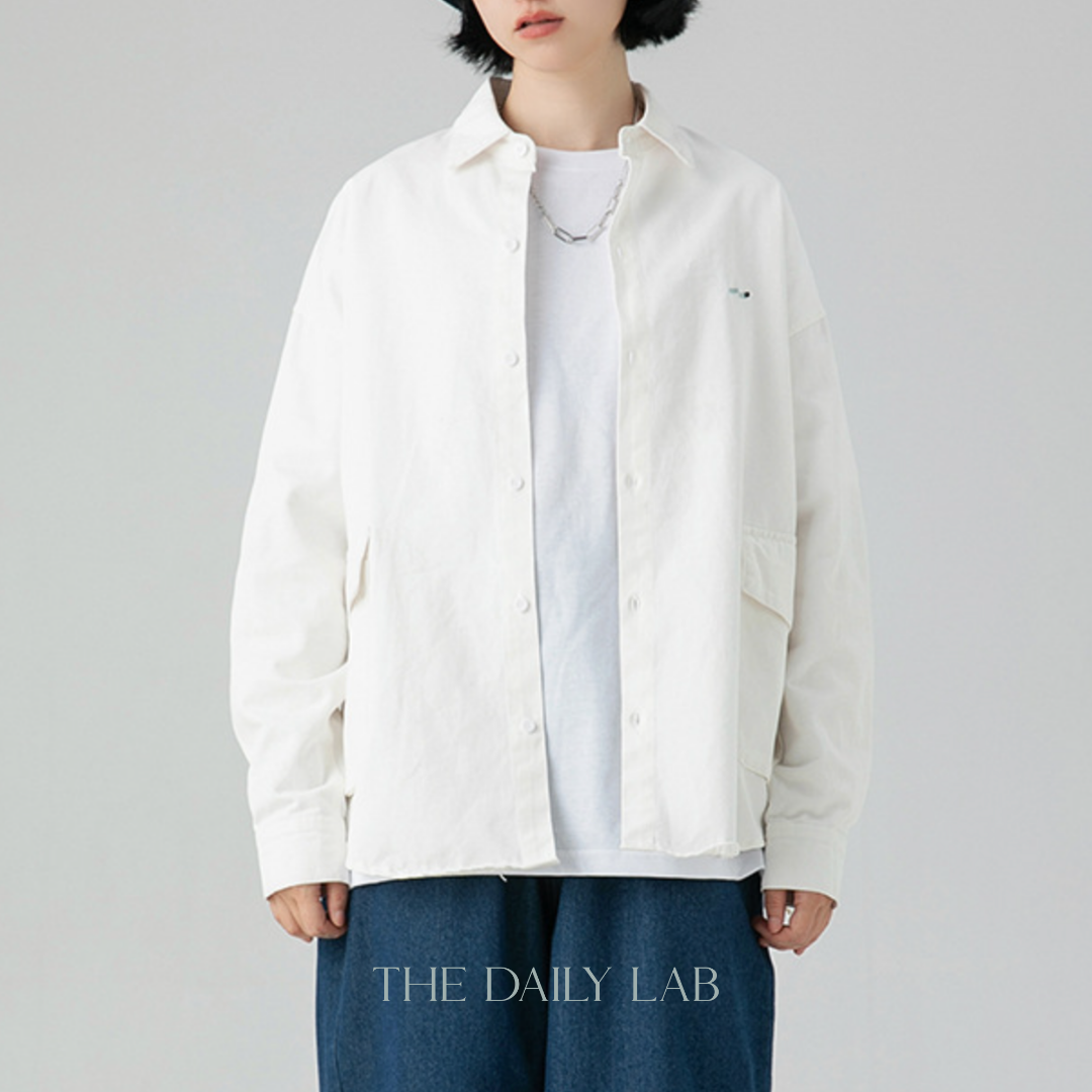 Pocketed Embroidery Overshirt