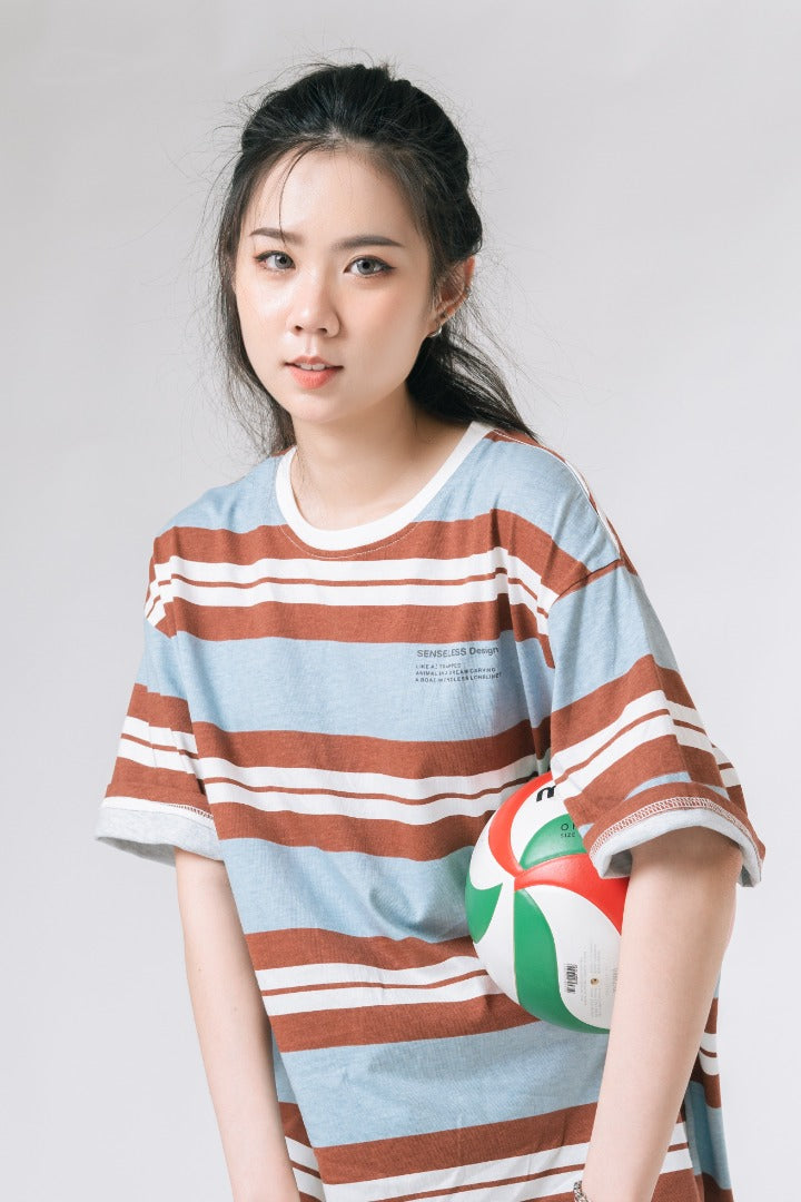 Senseless Oversized Striped Tee