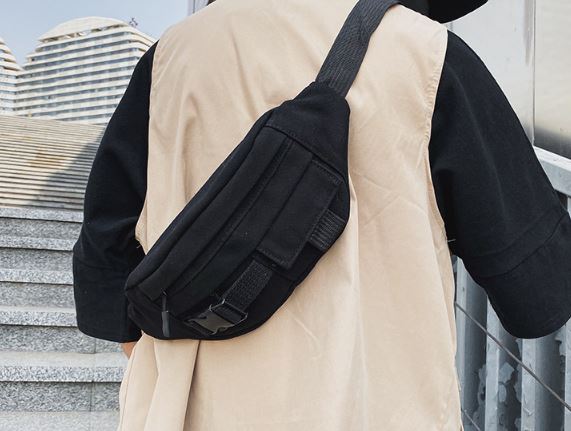 Black Canvas Bum Bag (Pre-Order)