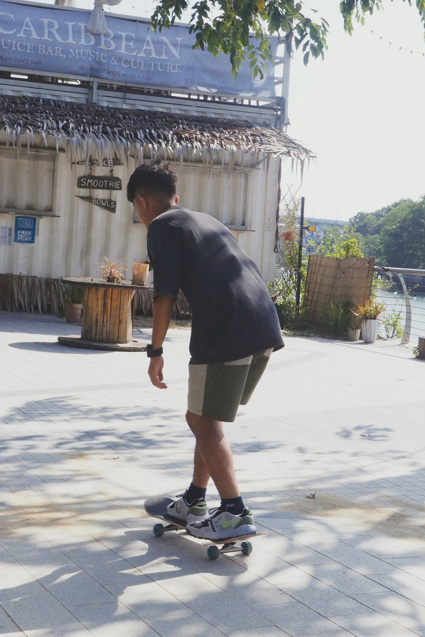 Dual-Tone Straight Shorts