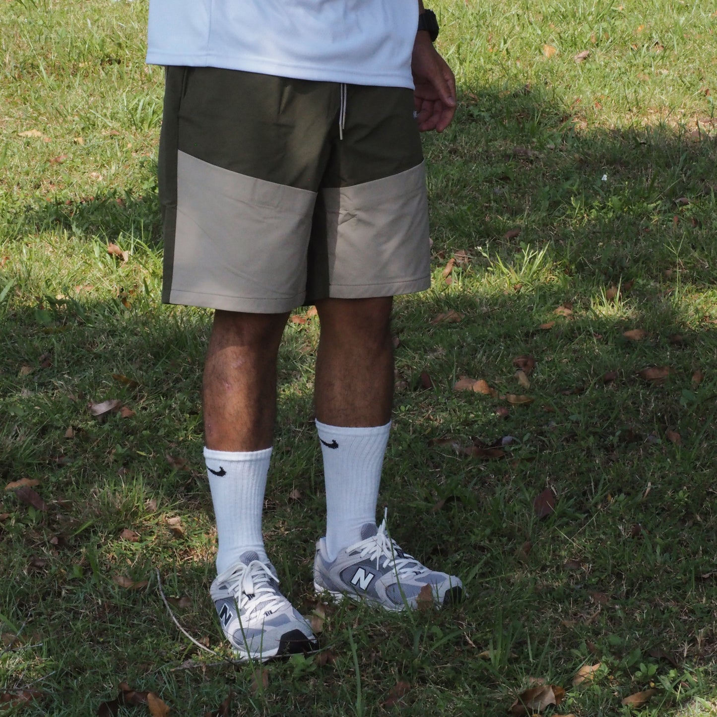 Dual-Tone Straight Shorts