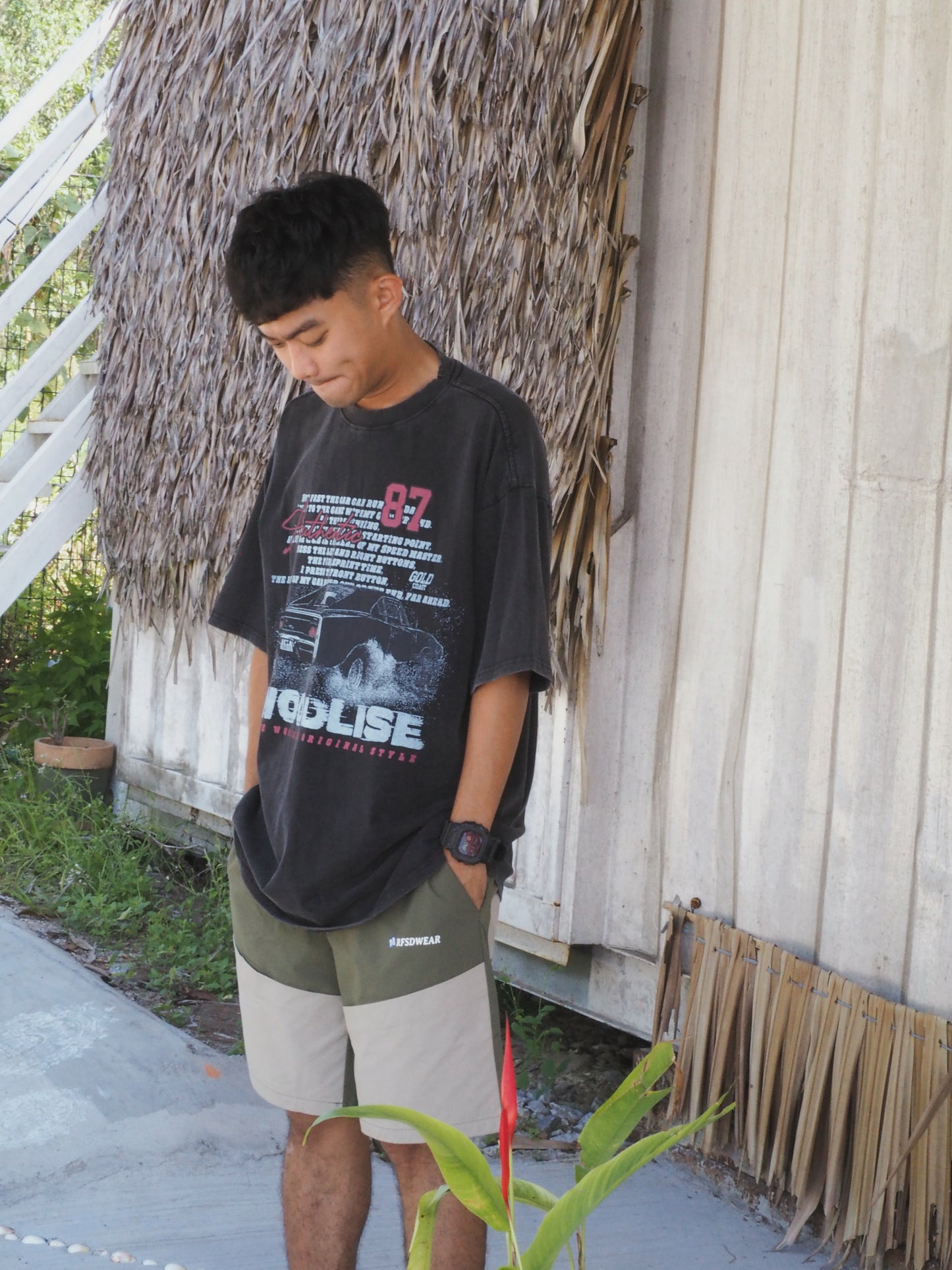 Dual-Tone Straight Shorts