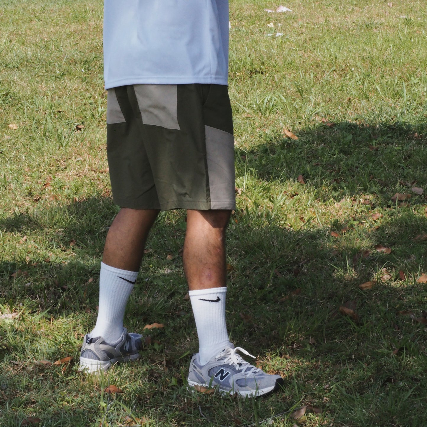 Dual-Tone Straight Shorts
