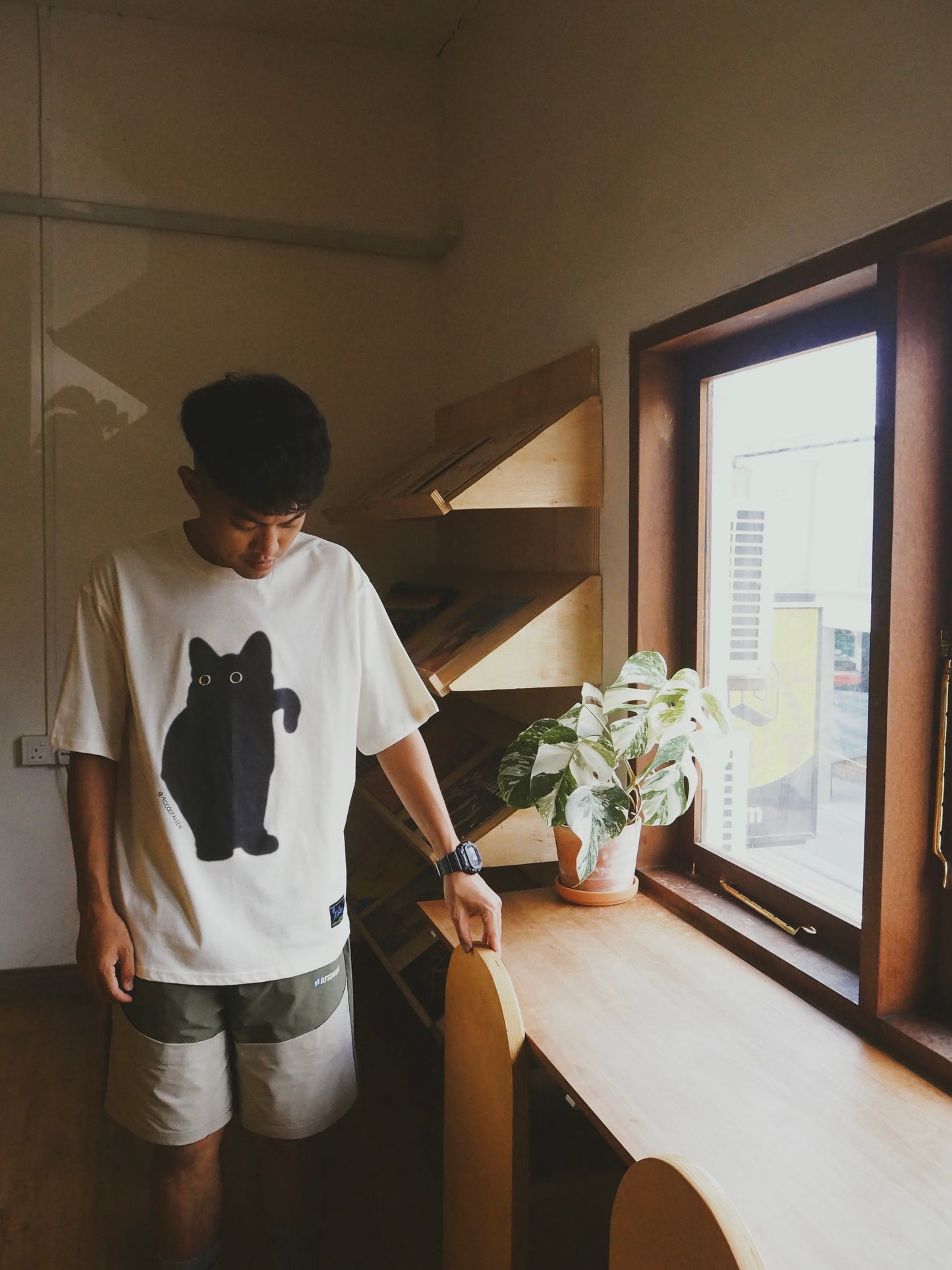 Staring Cat Graphic Tee