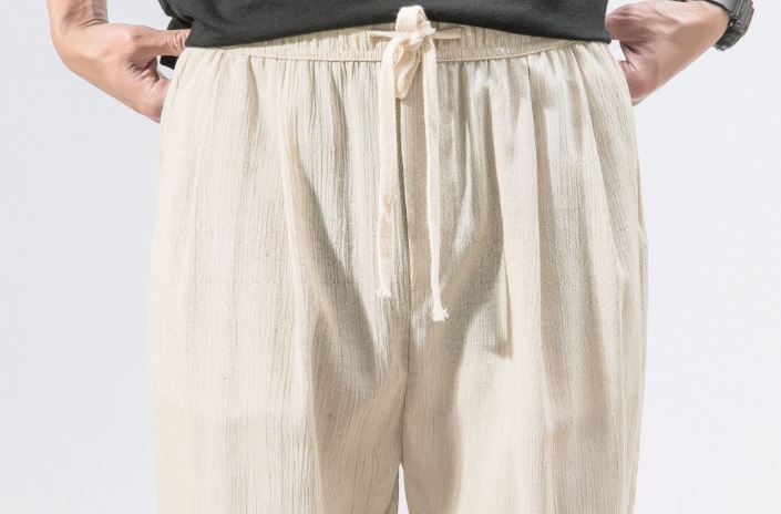 Linen Cuffed Pant in Khaki