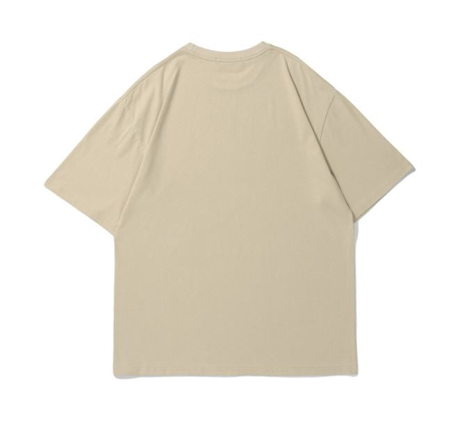 Oversized Cats Tee in Beige