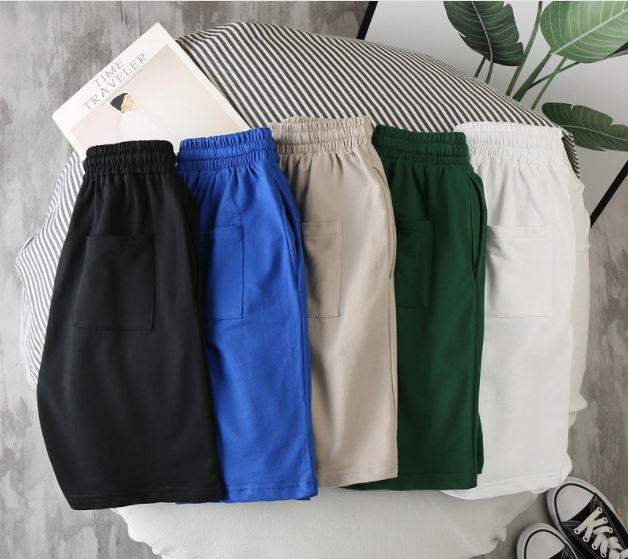 Drawstring Jersey Shorts in Khaki