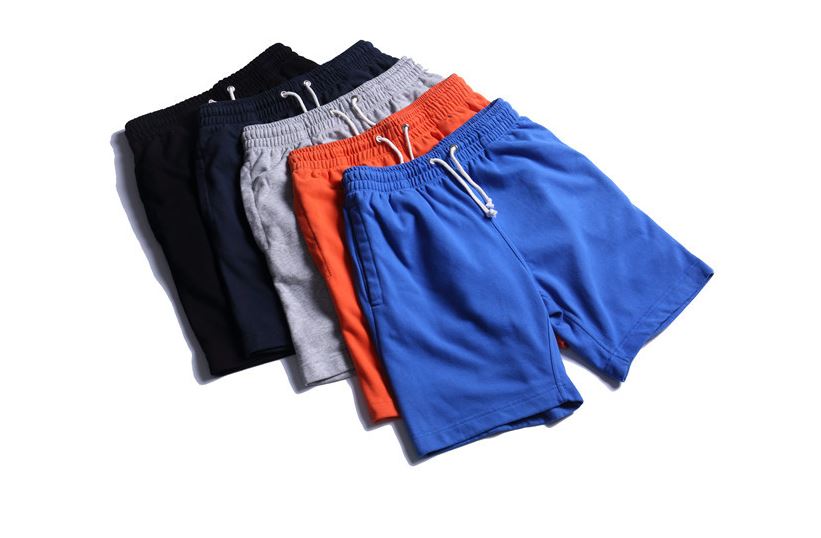 Cotton Drawstring Shorts in Orange