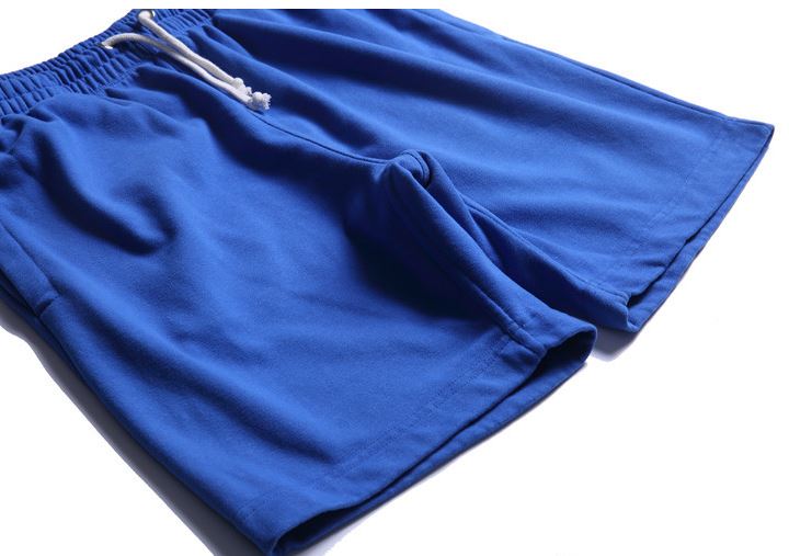 Cotton Drawstring Shorts in Blue