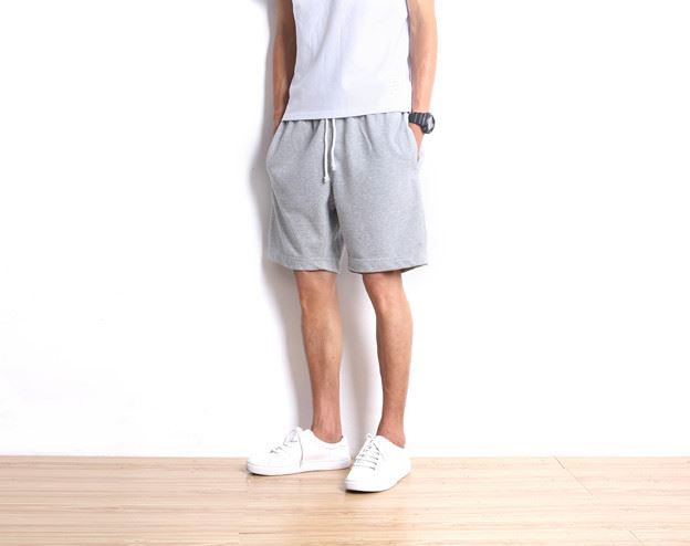 Cotton Drawstring Shorts in Grey