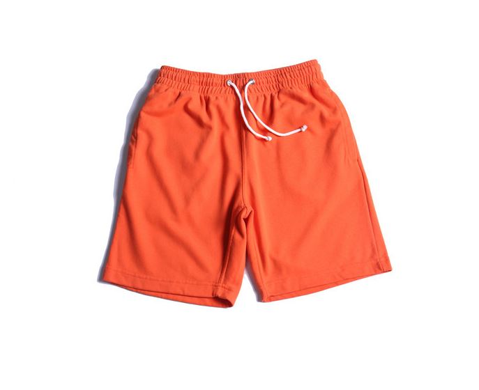 Cotton Drawstring Shorts in Orange