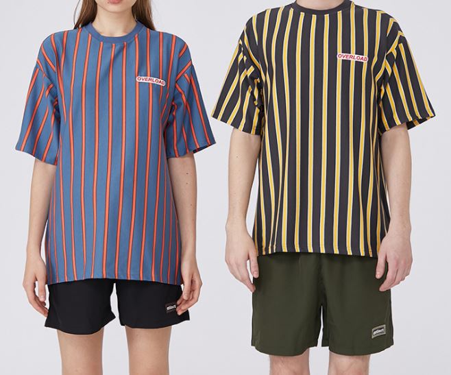 Overload Striped Tee in Blue