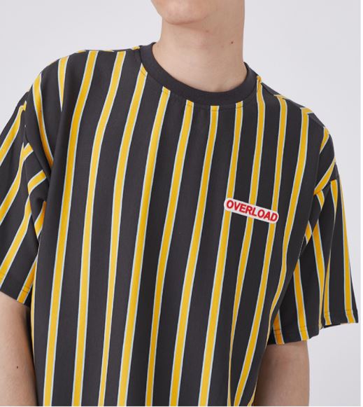 Overload Striped Tee in Yellow
