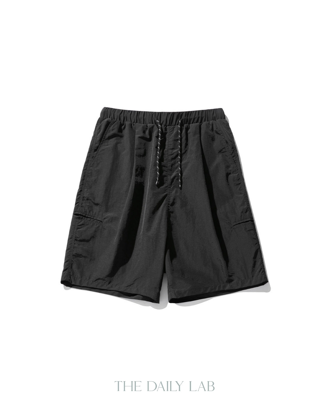 Nylon Cargo Shorts in Black