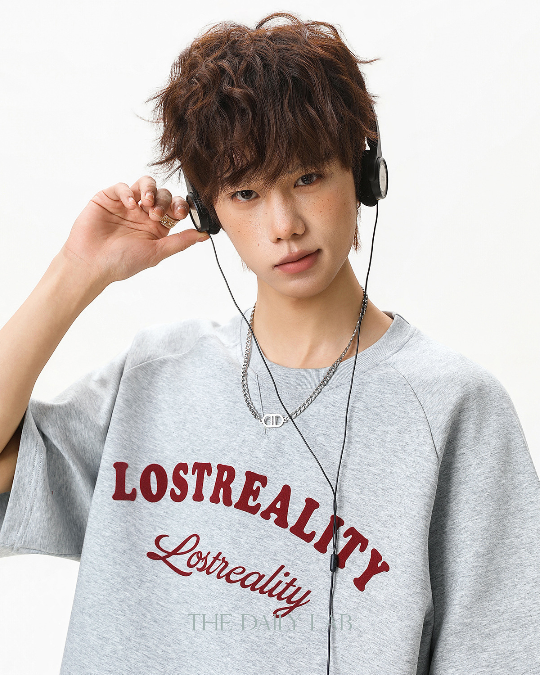 Lost Reality Vintage Graphic Tee in Dark Grey