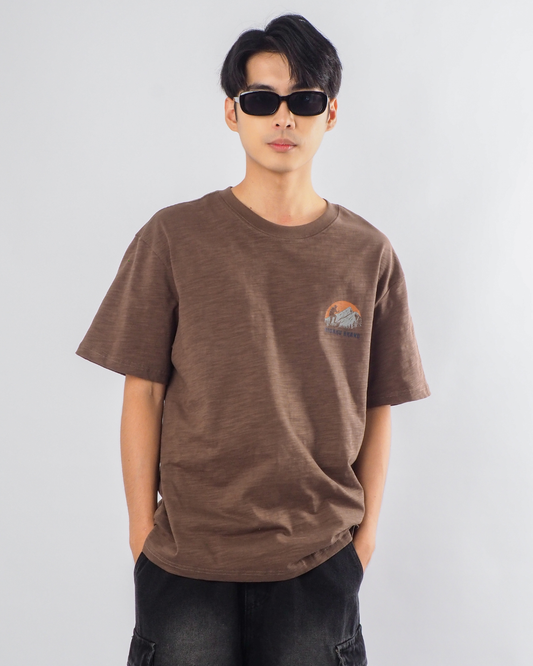 American Style Casual T-Shirt in Brown