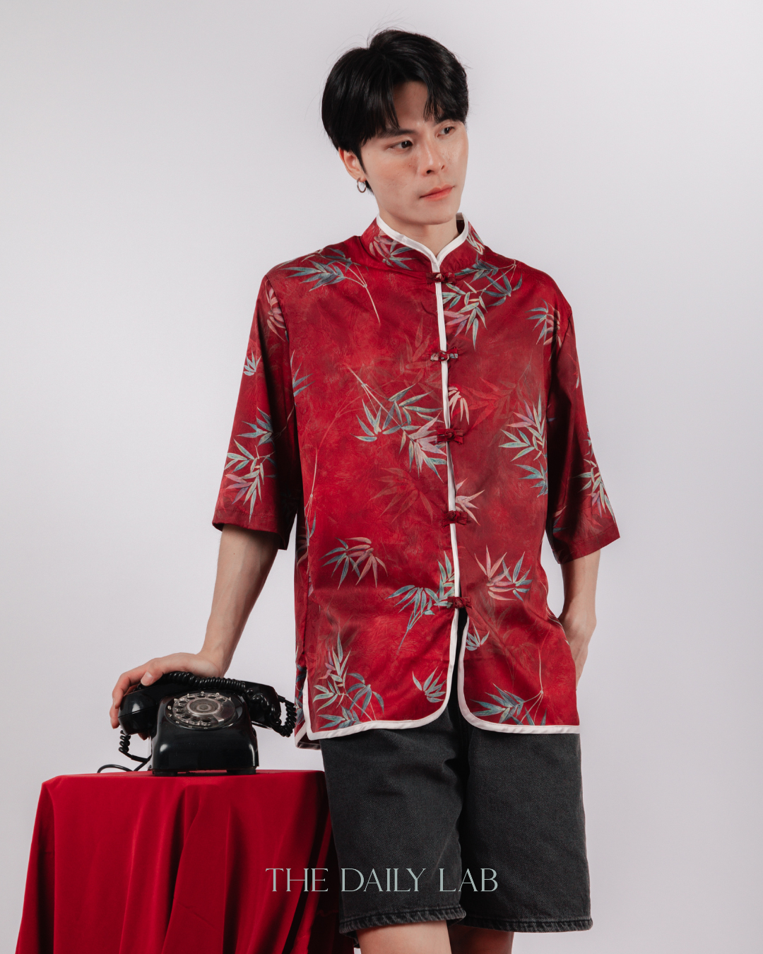 Trendy Ice Silk Tang Top in Red