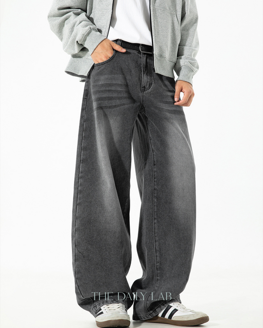 American Vintage Oversized Jeans In Grey
