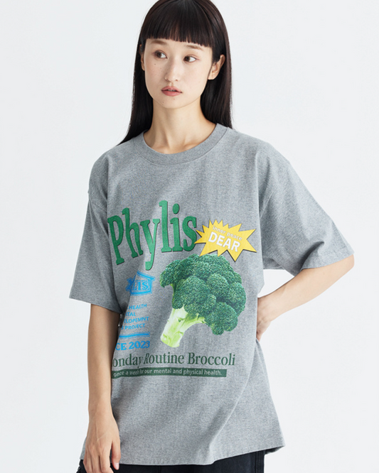 Phylis Oversized Tee in Grey