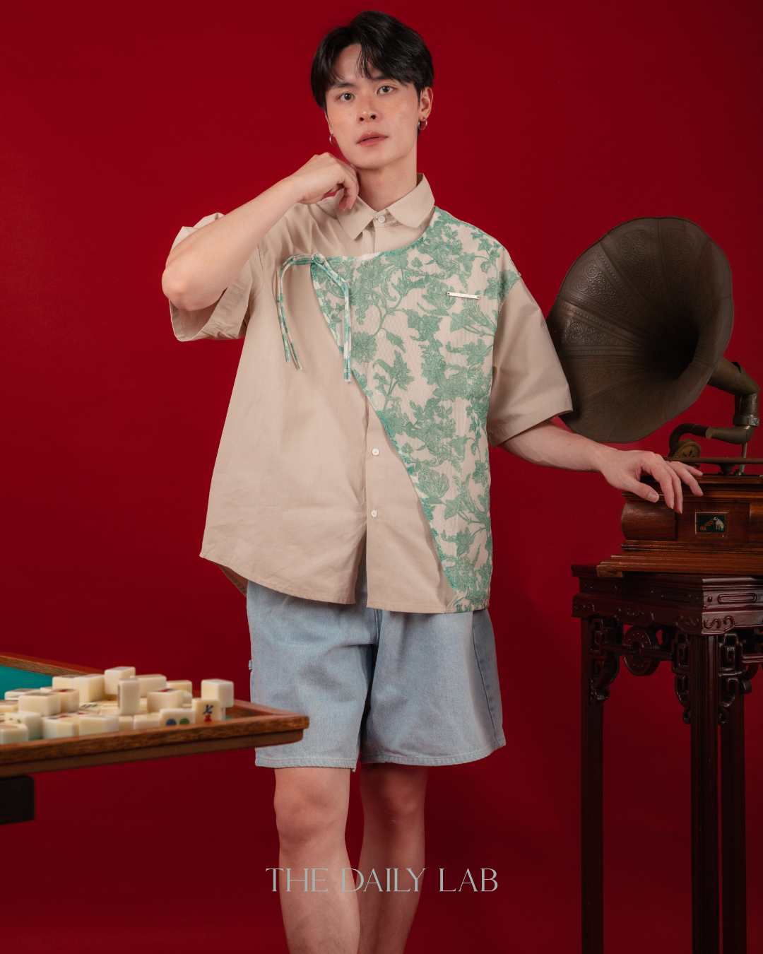 Vintage Tassel Patchwork Shirt