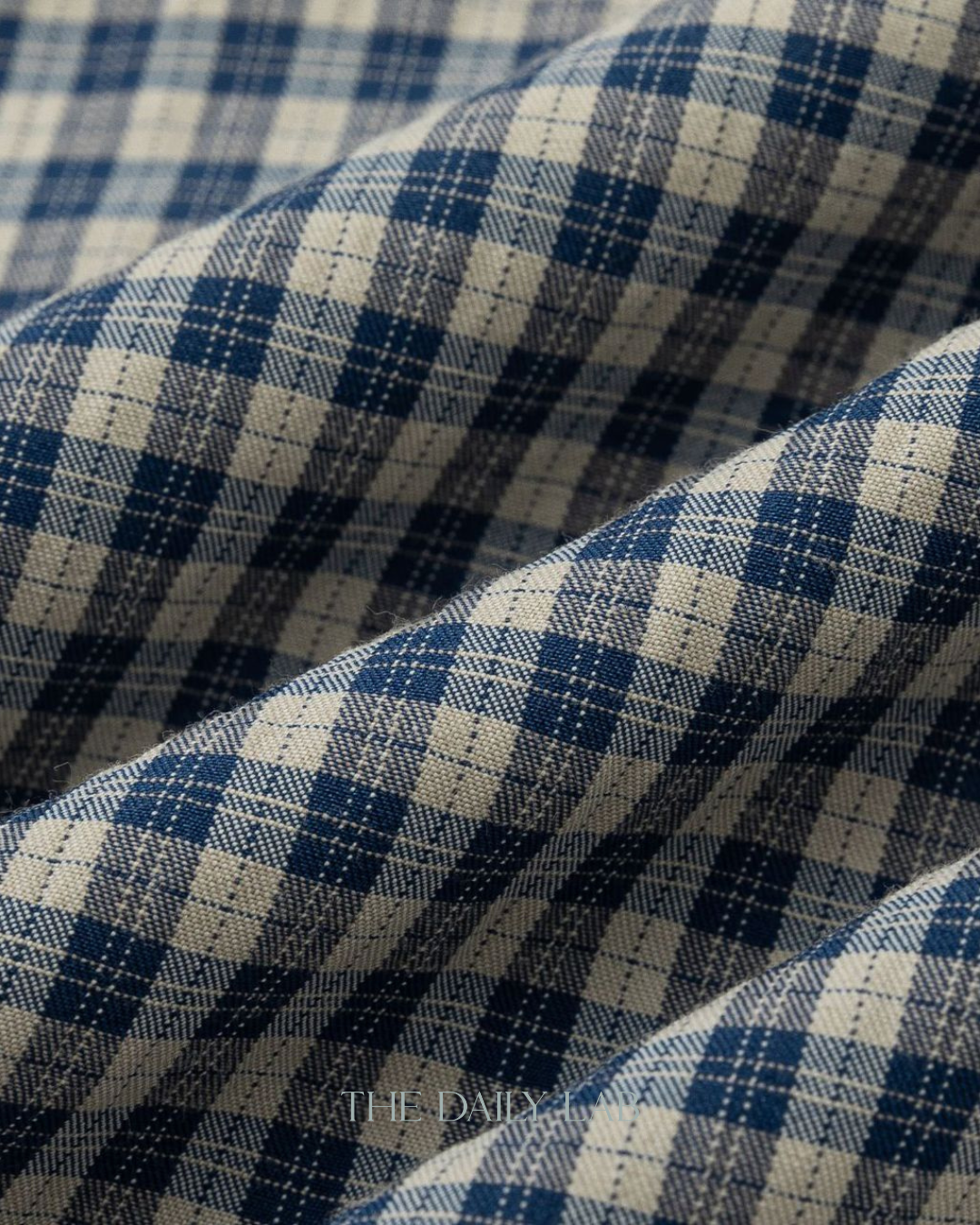 Japanese Vintage Plaid Denim Shirt in Yellow