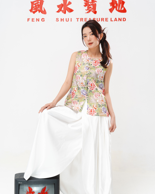 Peony Garden Brocade Top