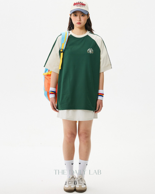 Haiehug Print Polyester Tee in Green