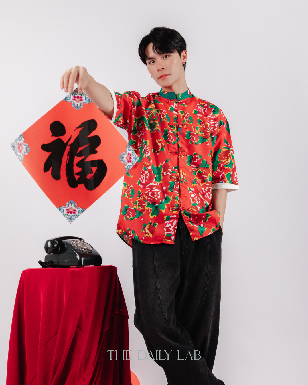 Prosper Dragon Print Shirt in Red