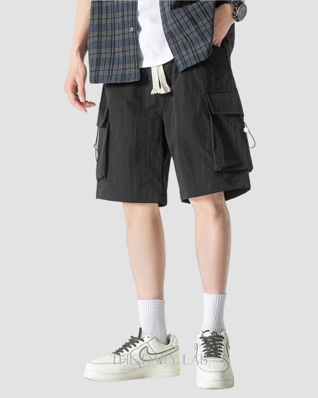 CoolMax Quick-Dry Utility Shorts in Black