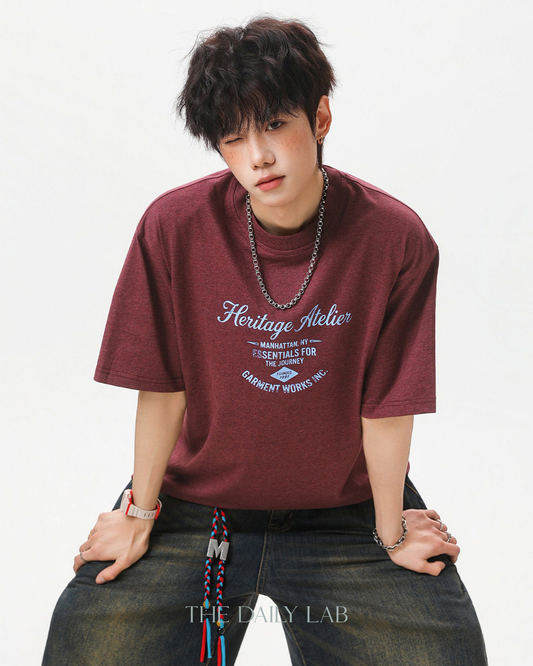 Heritage Atelier Graphic Tee in Red
