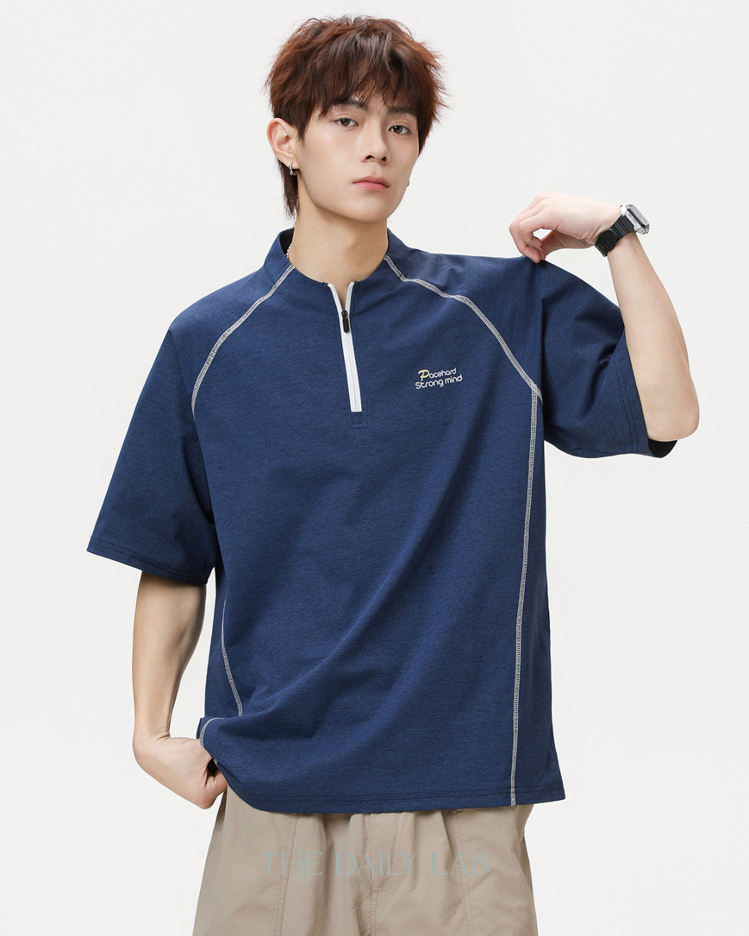 Pacehard Half-Zip Tee in Blue