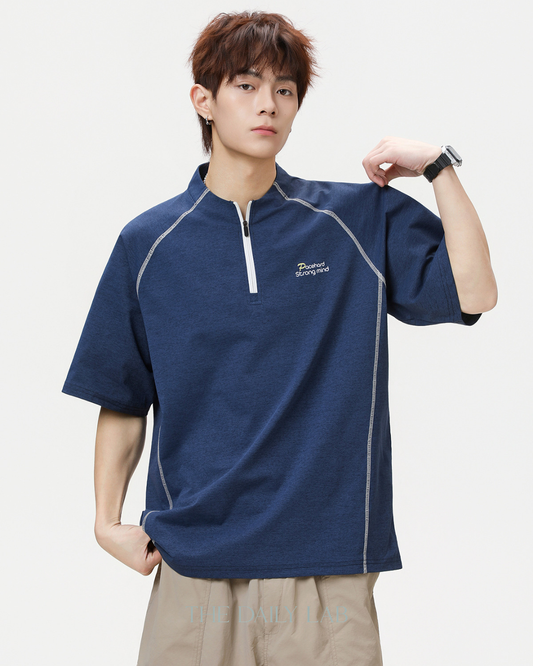 Pacehard Half-Zip Tee in Blue
