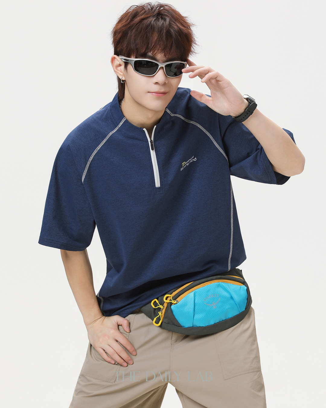 Pacehard Half-Zip Tee in Blue