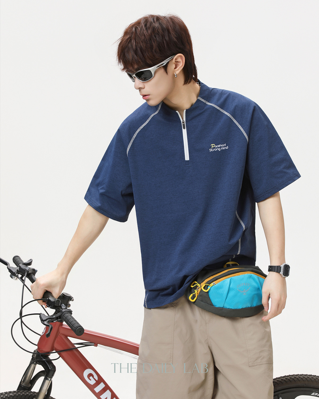 Pacehard Half-Zip Tee in Blue