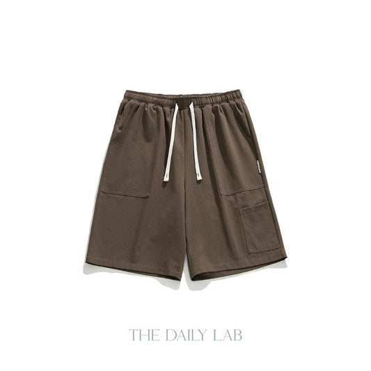 Loose Fit Casual Straight Pants in Brown