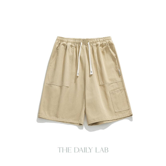 Loose Fit Casual Straight Pants in Khaki