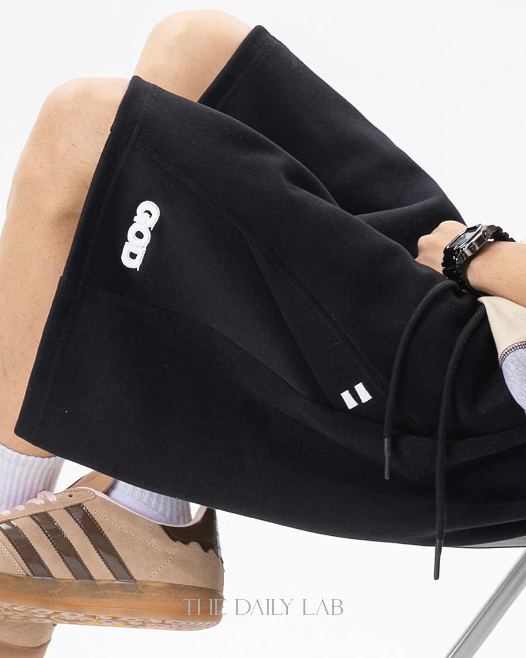 Embroidered Causual Pants in Black