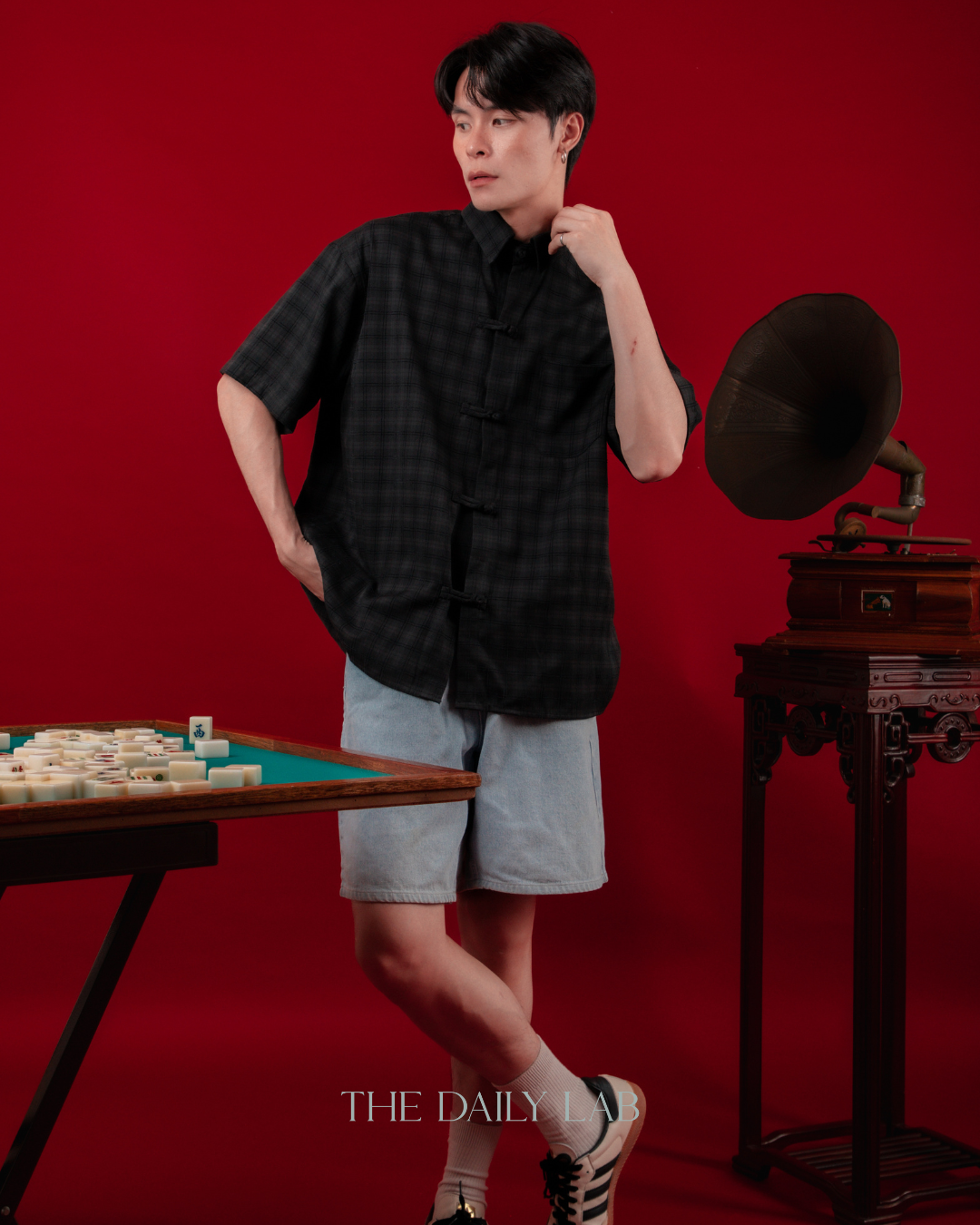 Heritage Plaid Tang Shirt in Black