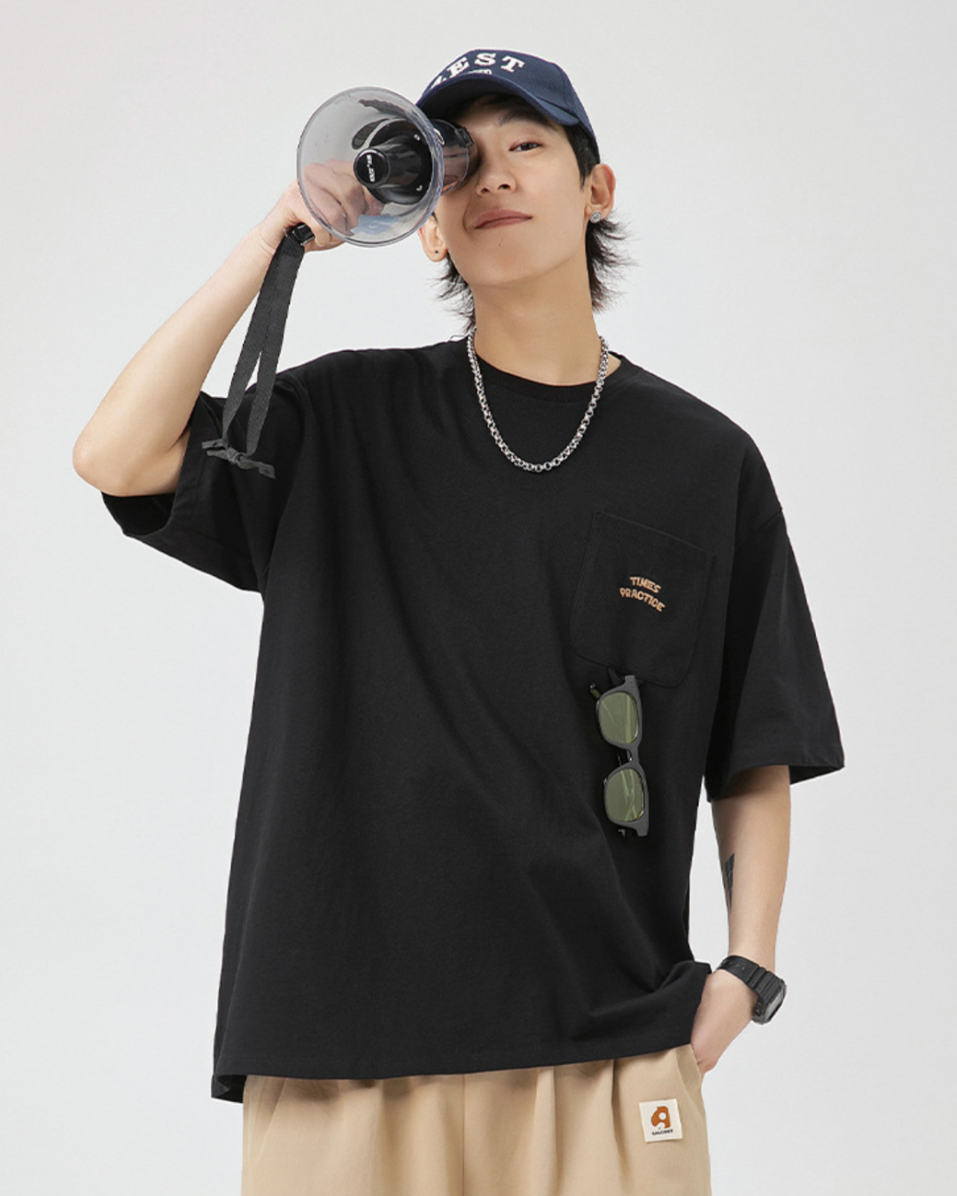 Times Practice Oversized Tee in Black (Size XL) – The Daily Lab