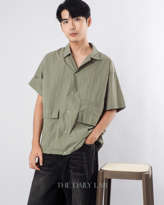 Solid Color Tech Shirt in Green