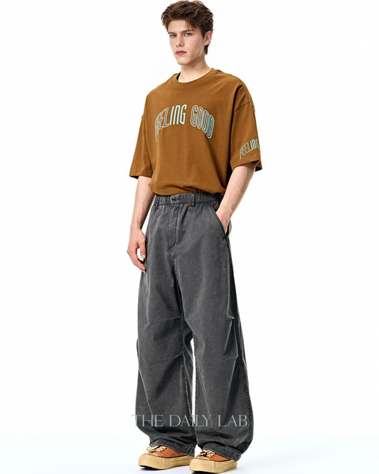 Heritage Drape Cargo Pants in Blue