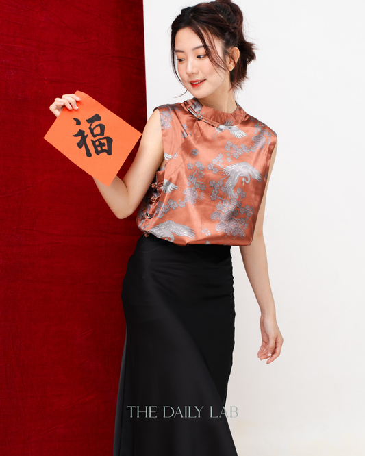 Plum Blossom Mandarin Top