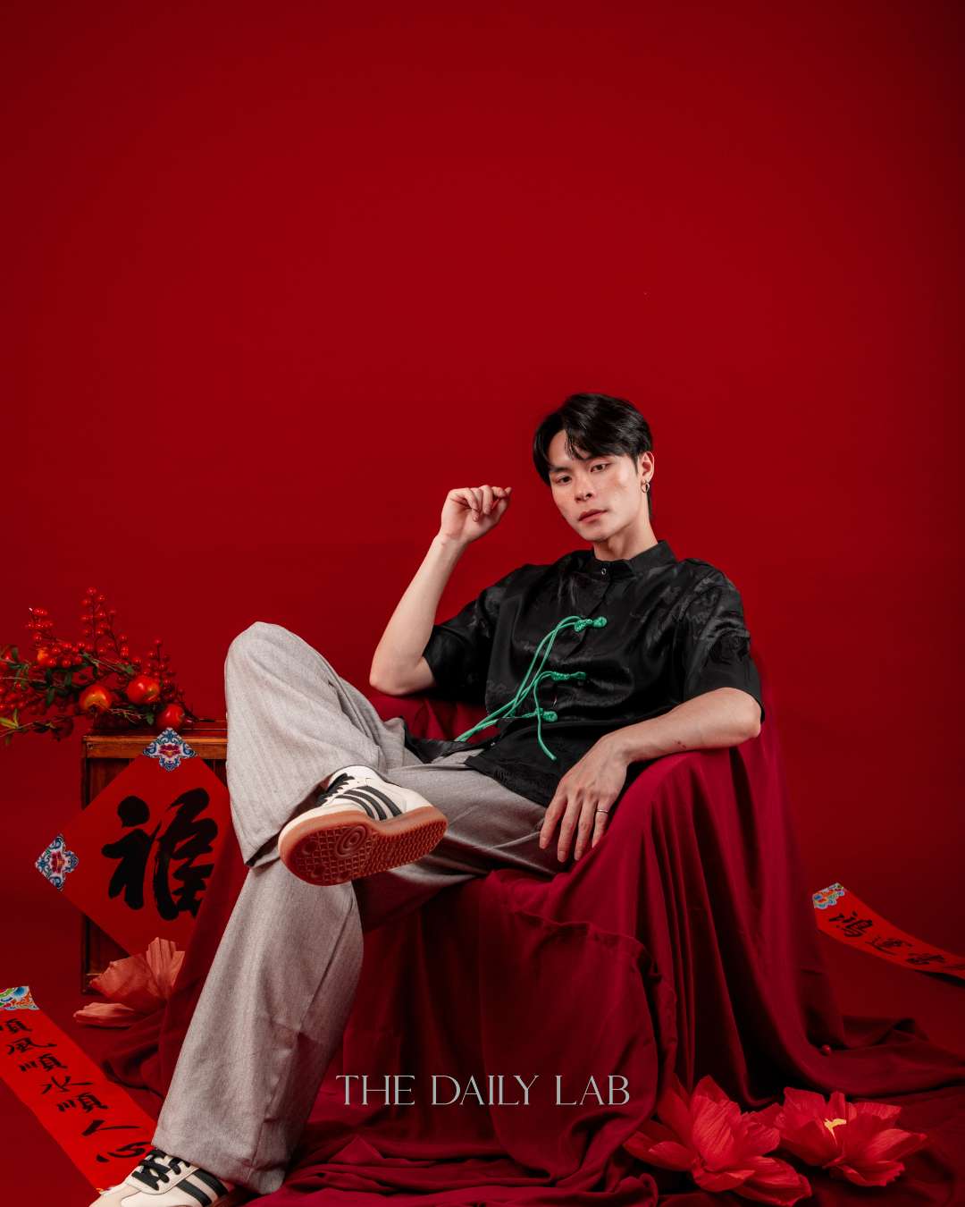 Neon Dragon Tang Shirt in Black