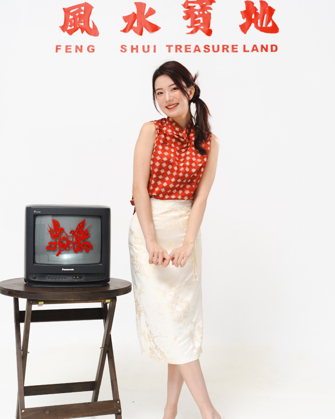 Crimson Brocade Oriental Top