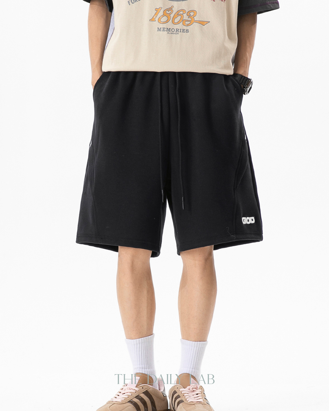 Embroidered Causual Pants in Black