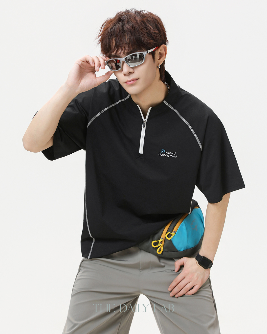 Pacehard Half-Zip Tee in Black