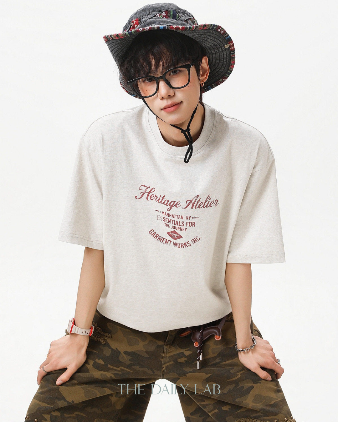 Heritage Atelier Graphic Tee in Oatmeal